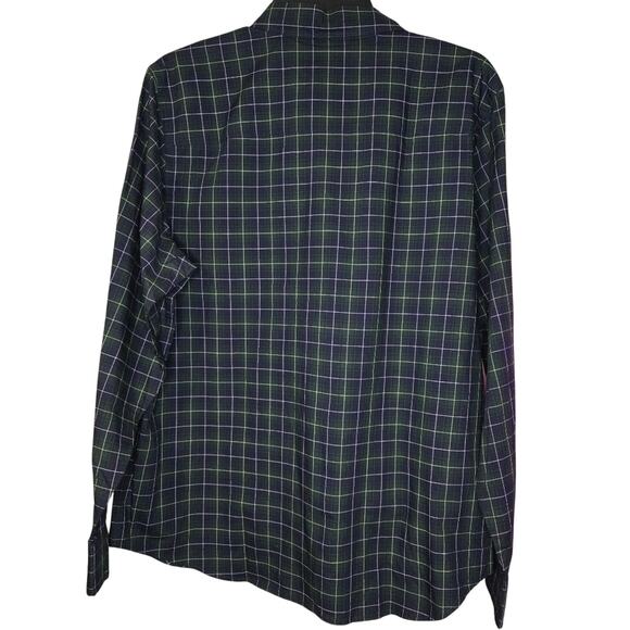 Ralph Lauren Men’s  Large Blue & Green Plaid Buttondown Shirt [0064] - Picture 3 of 9